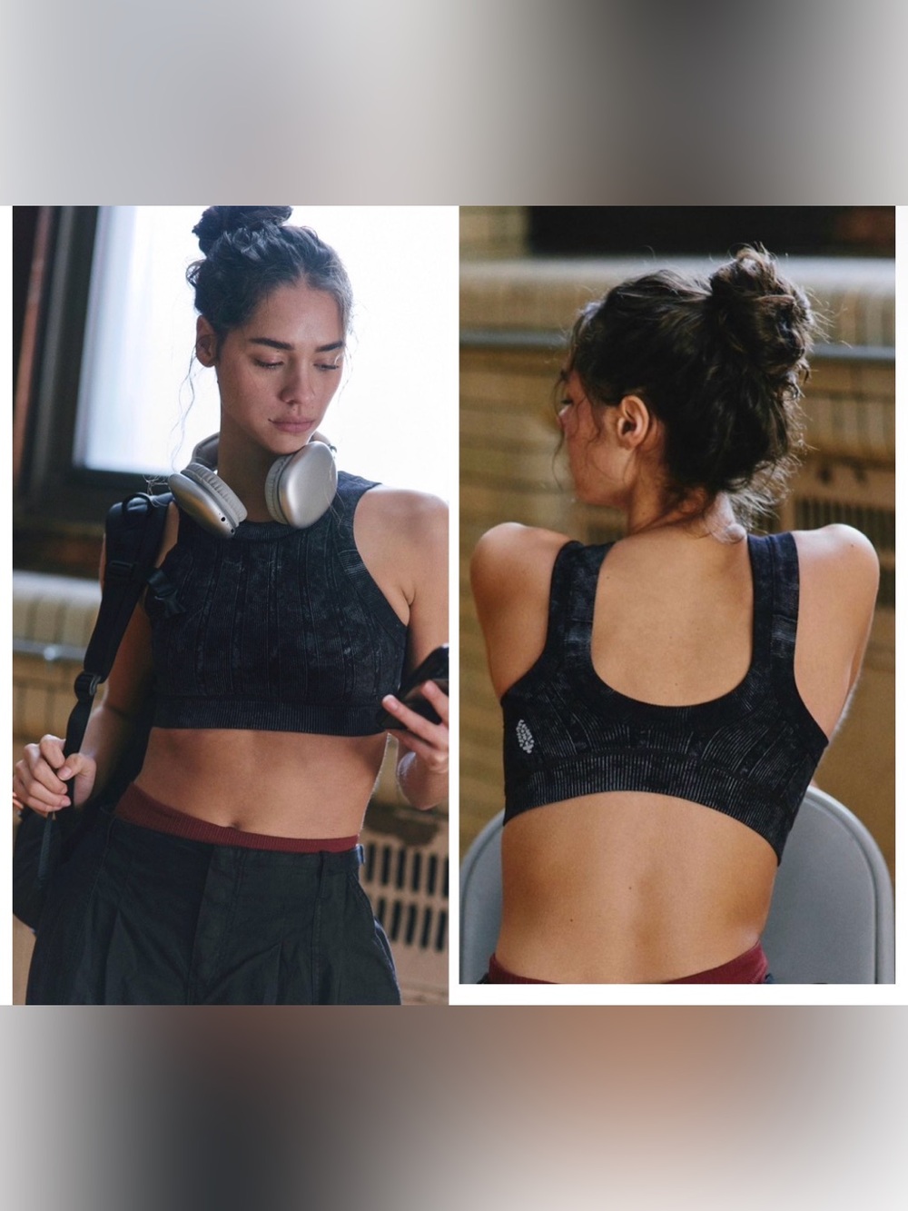 Free People Movement Race Me High Neck Sports Bra.